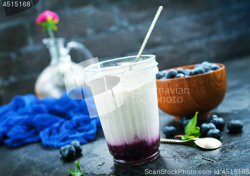 Image of yogurt with blueberry