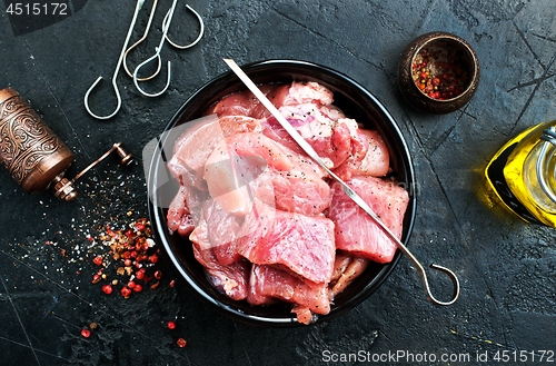 Image of raw meat for kebab