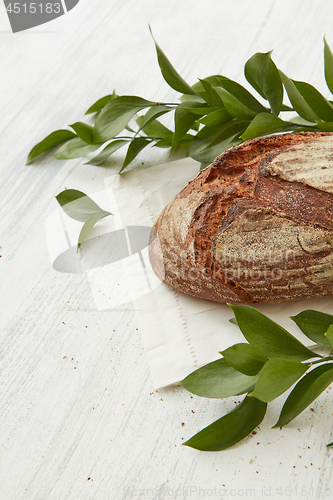 Image of Fresh bread on white background