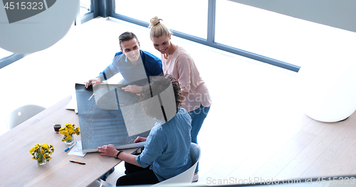 Image of Startup Business Team At A Meeting at modern office building