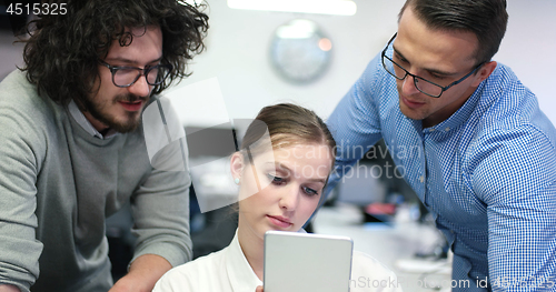 Image of Startup Business Team At A Meeting at modern office building