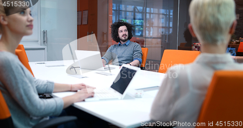 Image of Startup Business Team At A Meeting at modern office building