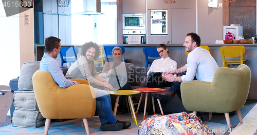 Image of Startup Business Team At A Meeting at modern office building