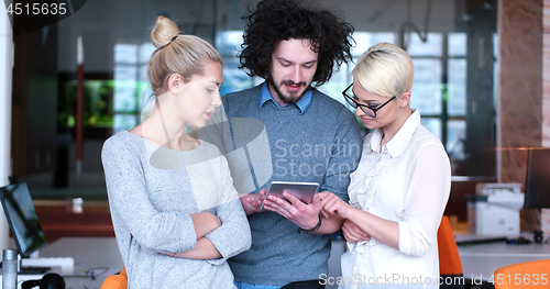 Image of Startup Business Team At A Meeting at modern office building