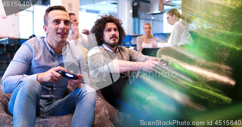 Image of Office Workers Playing computer games