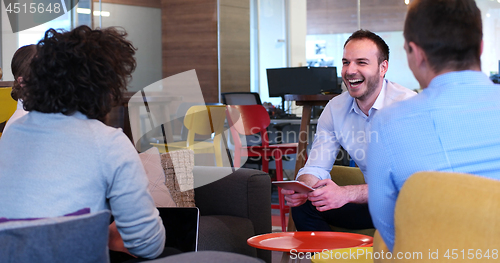 Image of Startup Business Team At A Meeting at modern office building