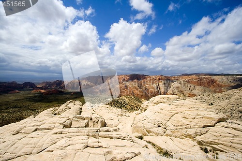 Image of Looking down the Sandstones in to Snow Canyon - Utah