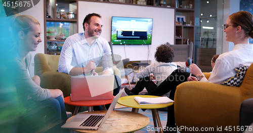 Image of Startup Business Team At A Meeting at modern office building