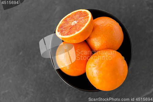 Image of close up of fresh juicy blood oranges