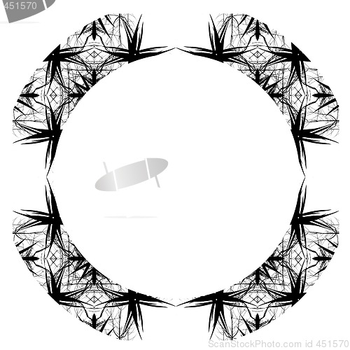 Image of Decorative Abstract Digital Design - Circular Frame