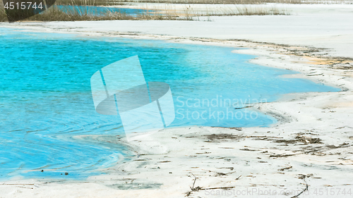 Image of Natural Background With Turquoise Lake Among The White Sand