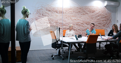 Image of Startup Business Team At A Meeting at modern office building