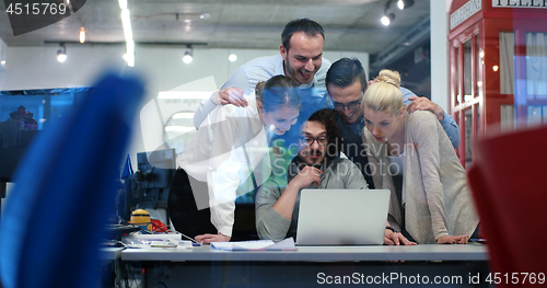 Image of Startup Business Team At A Meeting at modern office building