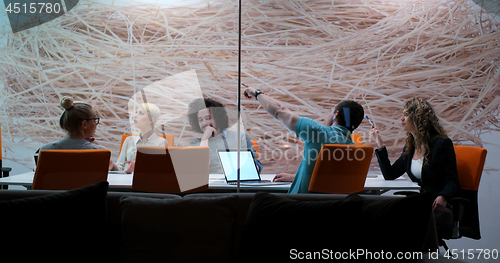 Image of Startup Business Team At A Meeting at modern office building