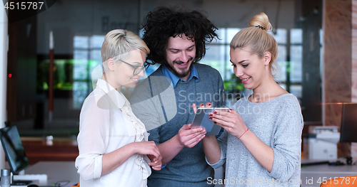 Image of Startup Business Team At A Meeting at modern office building