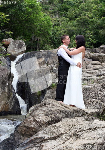 Image of Happy bride and groom 