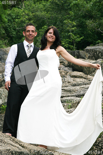 Image of Happy bride and groom 