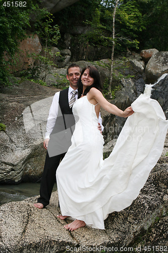 Image of Happy bride and groom 