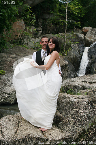Image of Happy bride and groom 