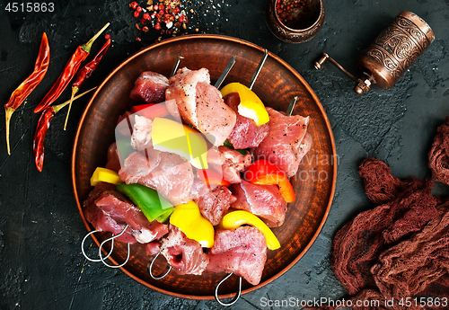 Image of raw meat for kebab