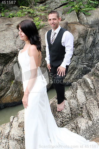 Image of Happy bride and groom 