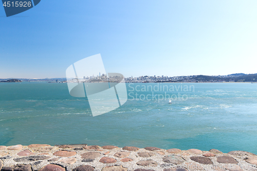 Image of view of san francisco city and pacific ocean