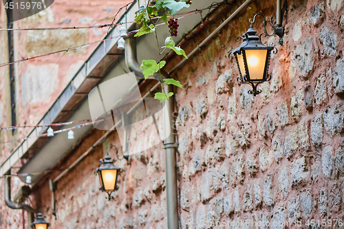 Image of Old brown brick wall