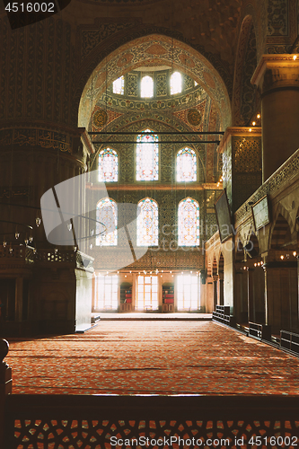 Image of Interior view from the Blue Mosque,