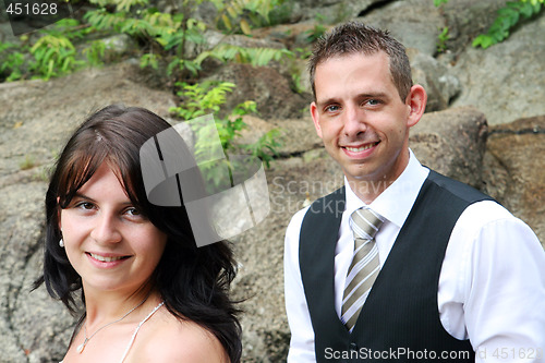 Image of Happy bride and groom 