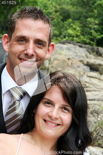 Image of Happy bride and groom 