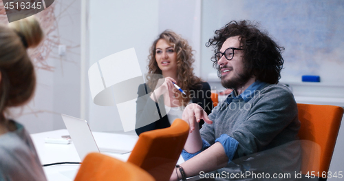 Image of Startup Business Team At A Meeting at modern office building