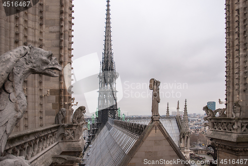 Image of Angel and many gargoyles