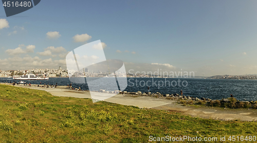 Image of Embankment of straint Bosphorus in Istanbul, Turkey