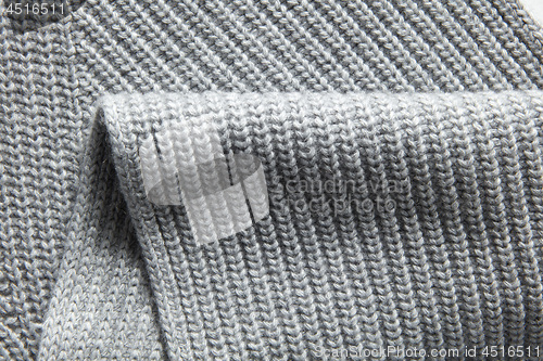 Image of Closeup macro texture of knitted cotton waffle fabric