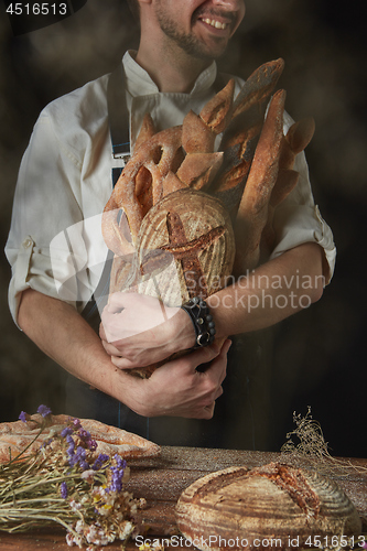 Image of Baker keeps a variety of bread