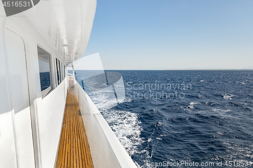 Image of Corridor of luxury yacht