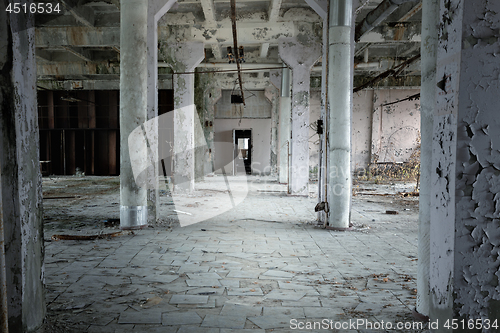 Image of Abandoned Industrial hall in factory at Chernobyl