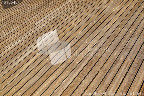 Image of Eooden decking of some boat