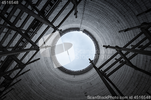 Image of Cooling Tower interior as abstract industrial background