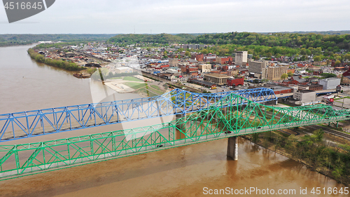 Image of Dual Bridges Carry Highway 60 Traffic both Directions over the O