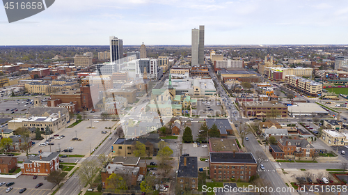 Image of Long Flat Urban City Syline in Fort Wayne Indiana