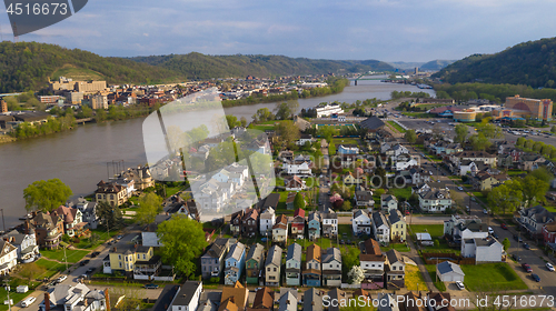 Image of The Ohio River cuts Through Wheeling West Virginia Bridgeport Oh