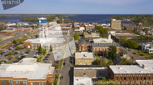 Image of Elizabeth City North Carolina in Front of Forbes Bay and Pasqout