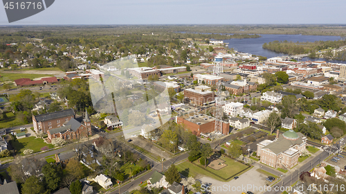 Image of Elizabeth City North Carolina in Front of Forbes Bay and Pasqout