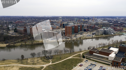 Image of Overcast Day Over the River at Iowa City