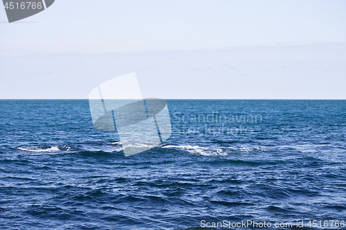 Image of Waving water surface of the Adriatic sea and sky.