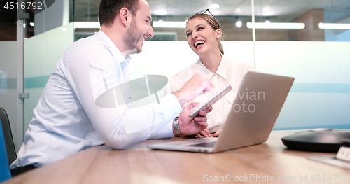 Image of Business People Working With laptop in office