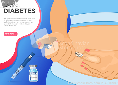 Image of Diabetes Concept with Insulin Pen Injection