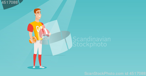 Image of Young caucasian sportsman rugby player.