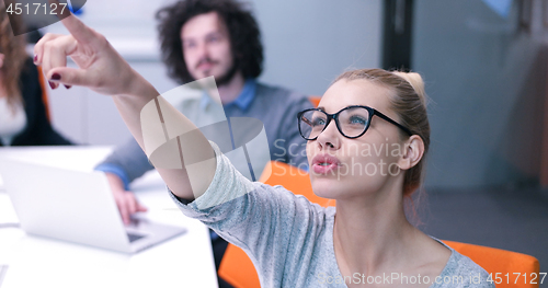 Image of Startup Business Team At A Meeting at modern office building